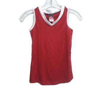 Youth Girl Sleeveless Athletic Top Red White S, Alleson Athletic